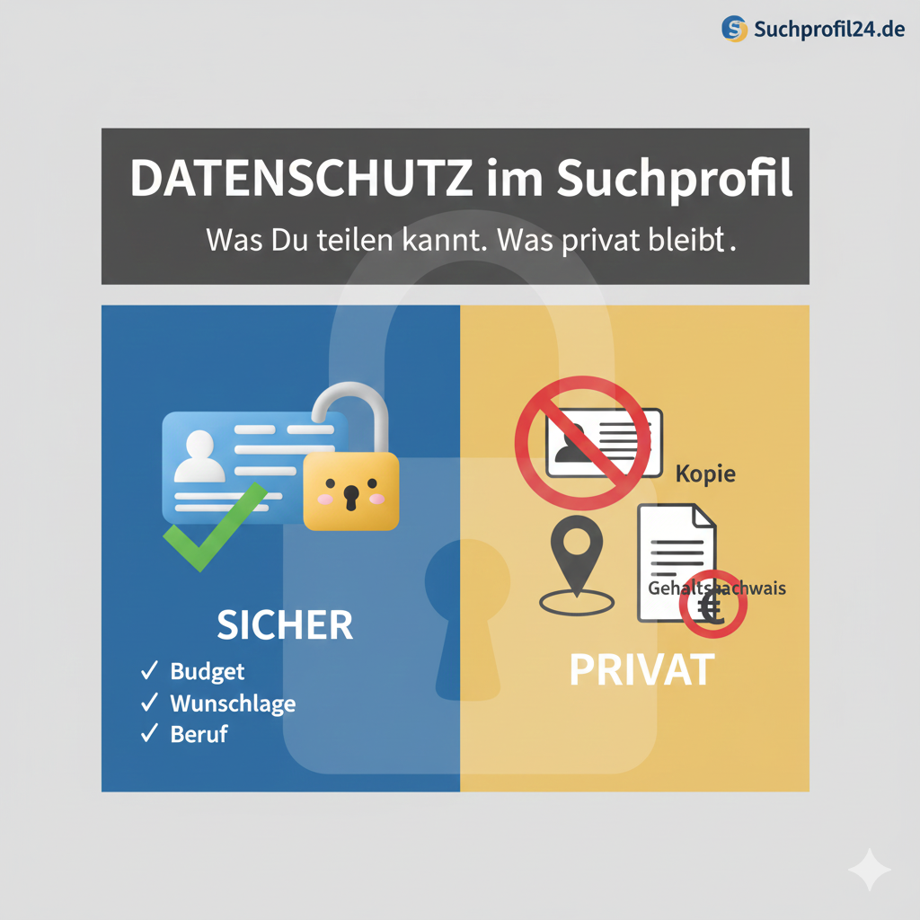Datenschutz im Suchprofil. Was man teilen kann und was man nicht veröffentlichen sollte